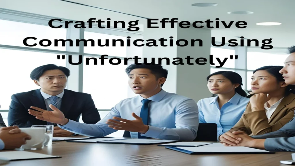 Crafting Effective Communication Using "Unfortunately"