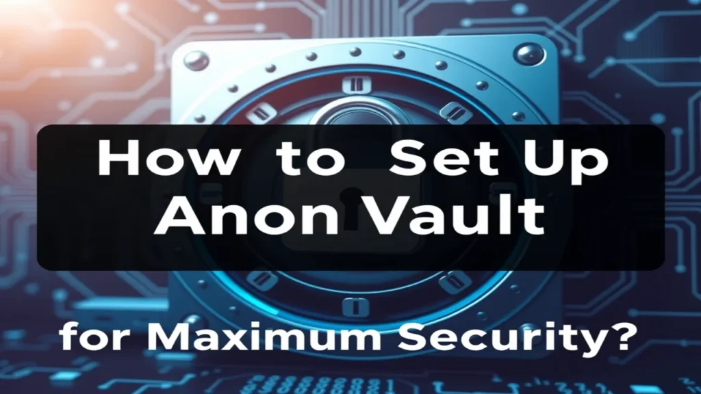 How to Set Up Anon Vault for Maximum Security